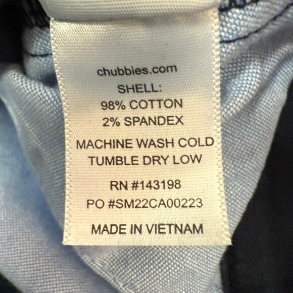 Chubbies The Khakinators Chino Shorts 5.5" Men 32 Navy Preppy Casual - Picture 4 of 7